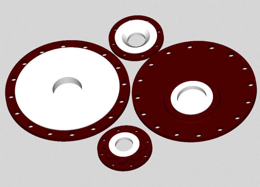 reducing flance lined fitting